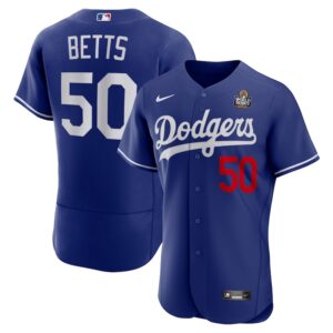 Mookie Betts Los Angeles Dodgers 2024 World Series Alternate Player Jersey - Royal