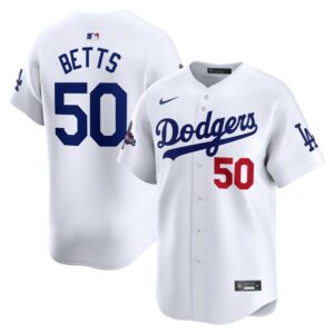 Mookie Betts Los Angeles Dodgers 2024 World Series Champions Home Limited Player Jersey - White