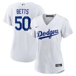 Mookie Betts Los Angeles Dodgers Women 2024 World Series Champions Home Replica Player Jersey - White