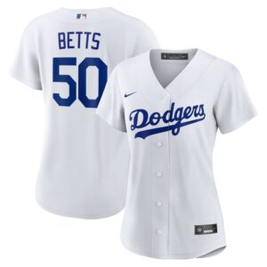 Mookie Betts Los Angeles Dodgers Women Home Replica Player Jersey - White