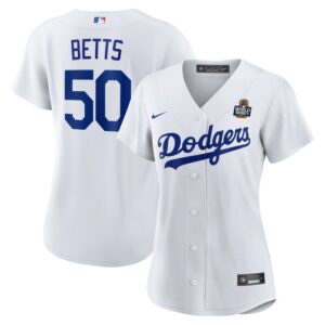 Mookie Betts Los Angeles Dodgers Women's 2024 World Series Home Replica Jersey - White