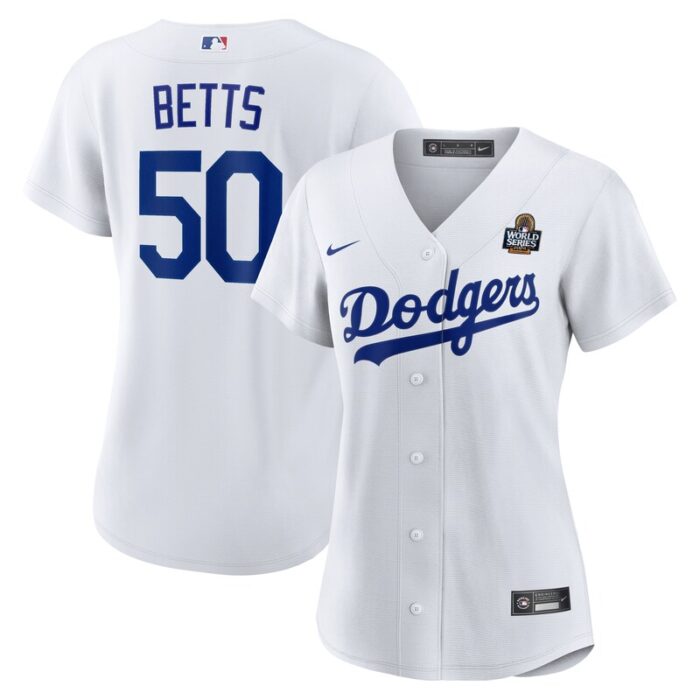 Mookie Betts Los Angeles Dodgers Women's 2024 World Series Home Replica Jersey - White