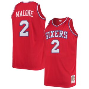 Moses Malone Philadelphia 76ers 1982/83 Big & Tall Hardwood Classics Swingman Jersey - Red