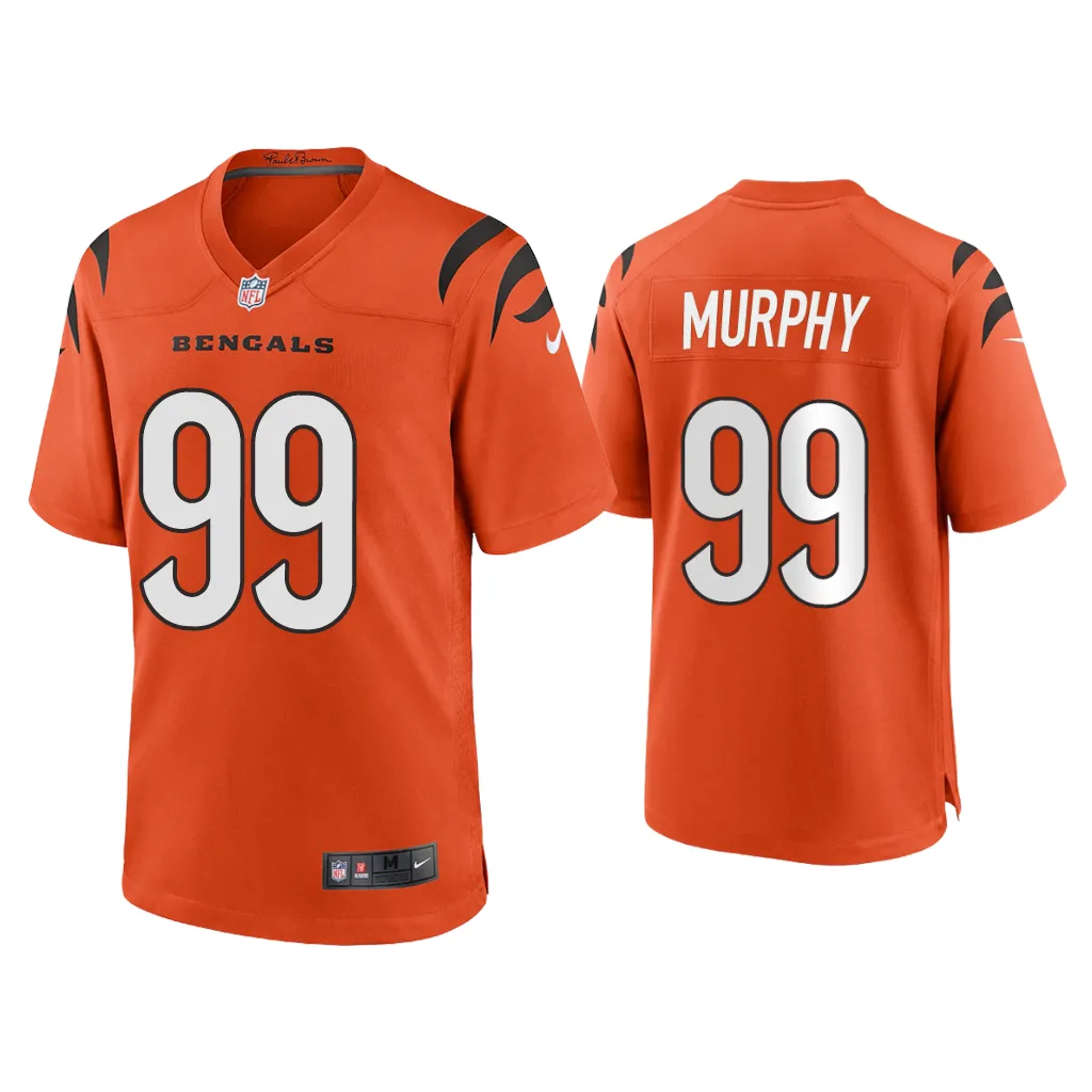 Myles Murphy Cincinnati Bengals Orange 2023 NFL Draft Game Jersey