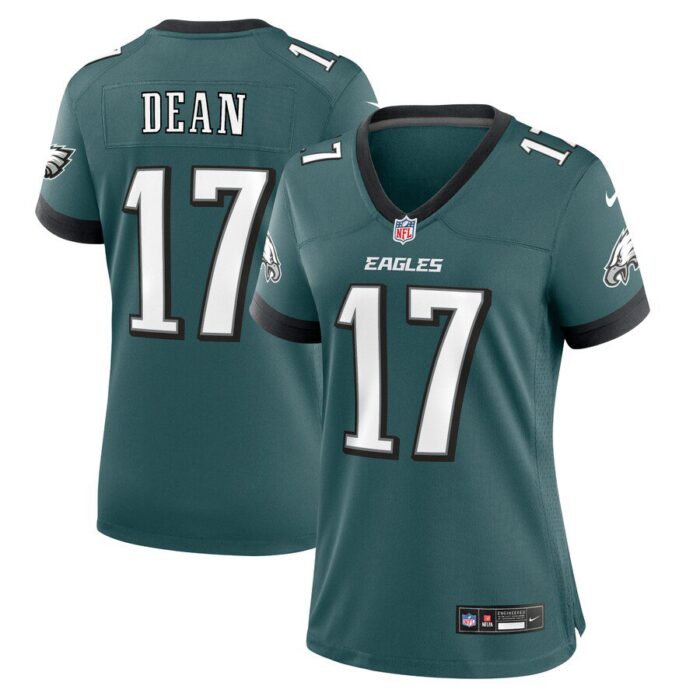 Nakobe Dean Philadelphia Eagles Women's Team Game Jersey - Midnight Green