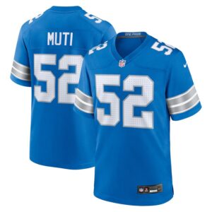 Netane Muti Detroit Lions Game Jersey - Blue