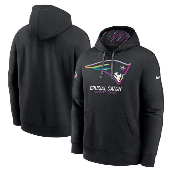 New England Patriots 2024 NFL Crucial Catch Club Pullover Hoodie - Black