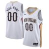 New Orleans Pelicans Unisex Swingman Custom Jersey White - Association Edition