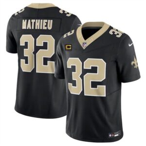 New Orleans Saints #32 Tyrann Mathieu Black 2024 F.U.S.E. With 4-Star C Patch Vapor Limited Football Stitched Jersey