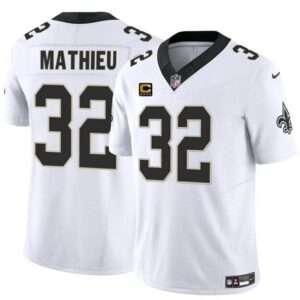 New Orleans Saints #32 Tyrann Mathieu White 2024 F.U.S.E. With 4-Star C Patch Vapor Limited Football Stitched Jersey