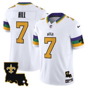 New Orleans Saints #7 Taysom Hill White 2024 F.U.S.E. Vapor Limited Football Stitched Jersey