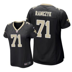 New Orleans Saints #71 Black Ryan Ramczyk Game Jersey - Women