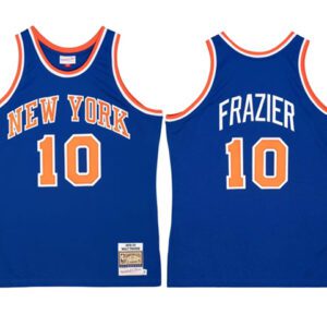 New Yok Knicks #10 Walt Frazier Blue 1972-73 Stitched Jersey