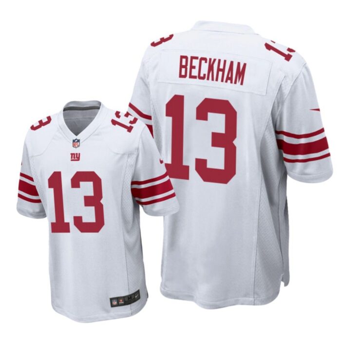 New York Giants #13 White Men Odell Beckham Jr. Game Jersey