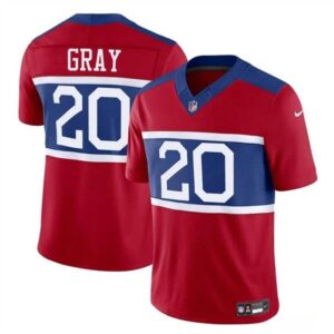 New York Giants #20 Eric Gray Century Red Alternate Vapor F.U.S.E. Limited Football Stitched Jersey