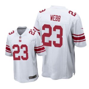 New York Giants #23 White Men B.W. Webb Game Jersey