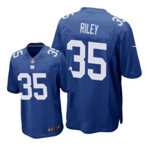 New York Giants #35 Royal Men Curtis Riley Game Jersey