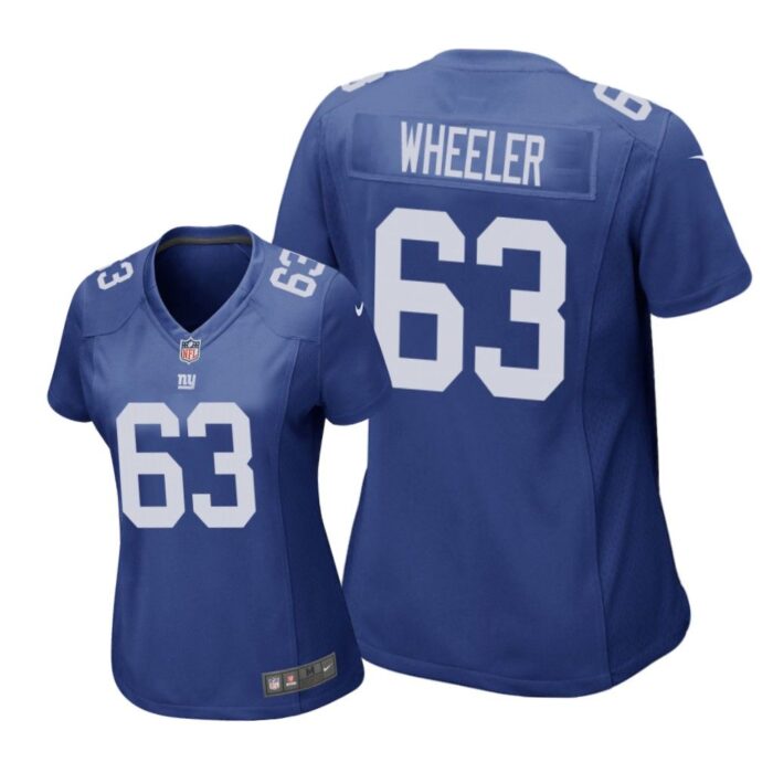 New York Giants #63 Royal Blue Chad Wheeler Game Jersey - Women