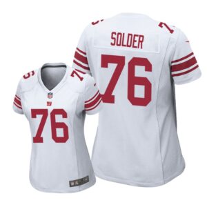 New York Giants #76 White Nate Solder Game Jersey - Women