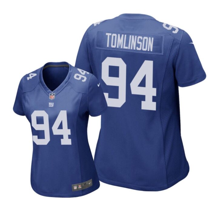 New York Giants #94 Royal Blue Dalvin Tomlinson Game Jersey - Women