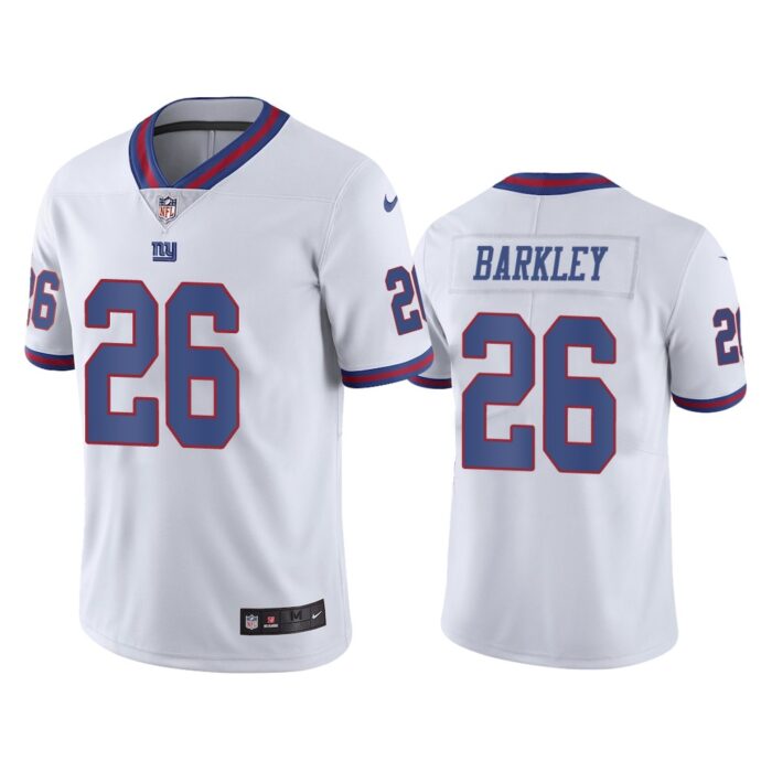 New York Giants Saquon Barkley #26 Men White Color Rush Limited Jersey