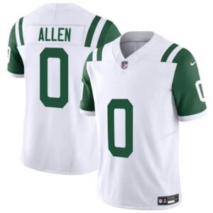 New York Jets #0 Braelon Allen White Classic Alternate Vapor F.U.S.E. Limited Football Stitched Jersey