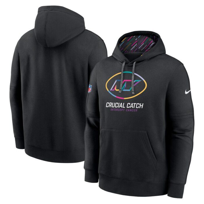 New York Jets 2024 NFL Crucial Catch Club Pullover Hoodie - Black