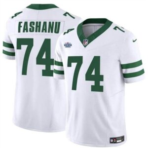 New York Jets #74 Olu Fashanu White 2024 F.U.S.E. With Draft Patch Vapor Limited Football Stitched Jersey