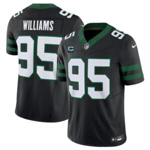 New York Jets #95 Quinnen Williams Black 2024 F.U.S.E. With 2-Star C Patch Vapor Limited Football Stitched Jersey