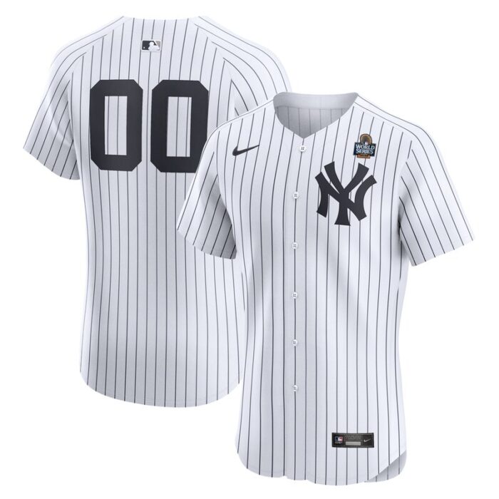 New York Yankees 2024 World Series Home Elite Custom Jersey - White