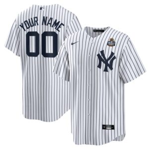 New York Yankees 2024 World Series Home Replica Custom Jersey - White