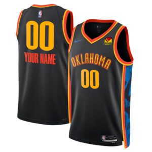 Oklahoma City Thunder Active Player Custom Black 2024/25 City Edition Stitched Basketball Jersey