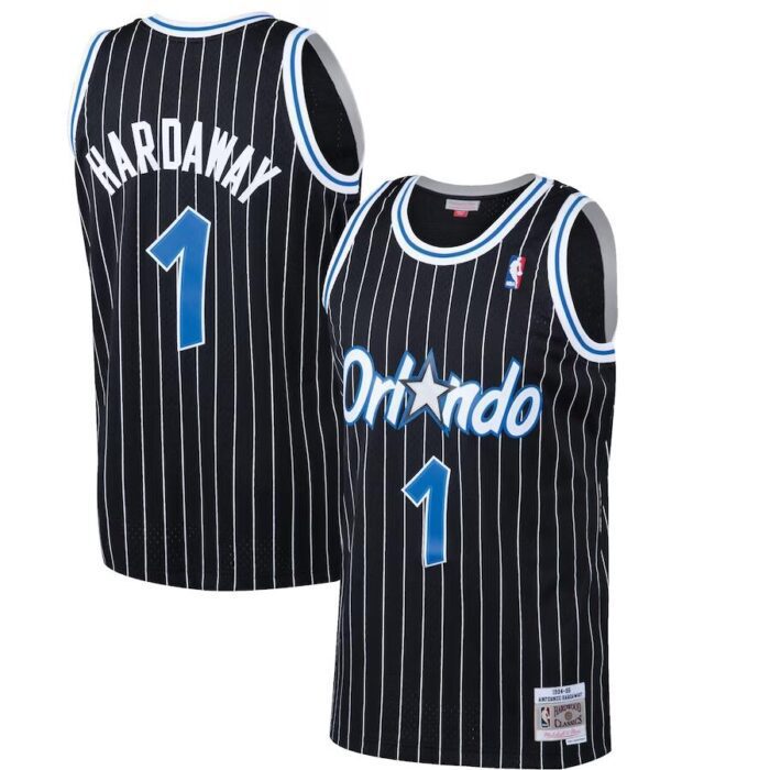 Orlando Magic #1 Penny Hardaway Black Mitchell & Ness 1994-95 Hardwood Classics Swingman Jersey