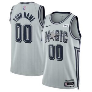 Orlando Magic Active Player Custom Silver 2024/25 City Edition Stitched Basketball Jersey