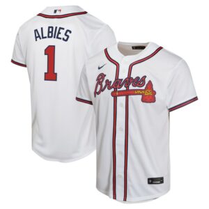 Ozzie Albies Atlanta Braves Youth Home Game Player Jersey - White