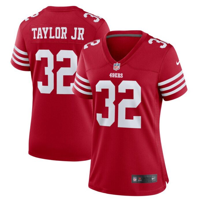 Patrick Taylor Jr. San Francisco 49ers Women's Team Game Jersey - Scarlet