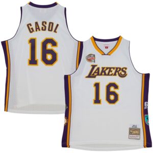 Pau Gasol Los Angeles Lakers Unisex Hall of Fame Class of 2023 Throwback Swingman Jersey - White