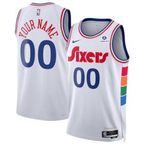 Philadelphia 76ers Active Player Custom White 2024/25 City Edition Stitched Jersey