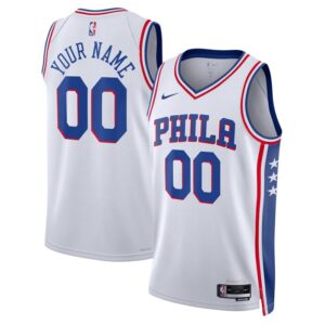 Philadelphia 76ers Unisex 2022/23 Swingman Custom Jersey White - Association Edition