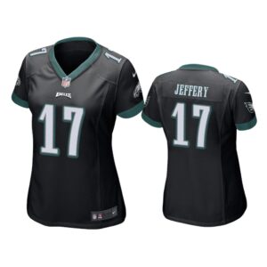 Philadelphia Eagles #17 Black Alshon Jeffery Game Jersey - Women