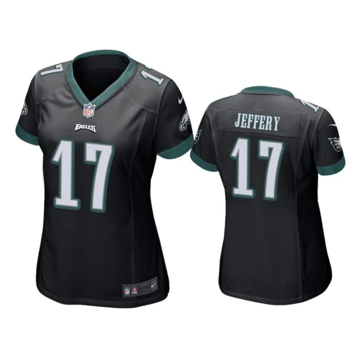 Philadelphia Eagles #17 Black Alshon Jeffery Game Jersey - Women