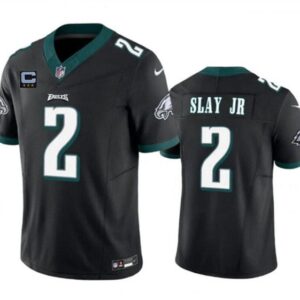 Philadelphia Eagles #2 Darius Slay JR Black 2024 F.U.S.E. With 3-Star C Patch Vapor Untouchable Limited Football Stitched Jersey