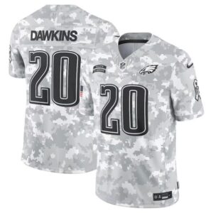 Philadelphia Eagles #20 Brian Dawkins Arctic Camo 2024 F.U.S.E. Salute to Service Limited Football Stitched Jersey