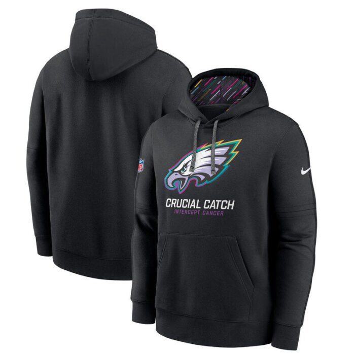 Philadelphia Eagles 2024 NFL Crucial Catch Big & Tall Club Pullover Hoodie - Black