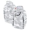 Philadelphia Eagles 2024 Salute to Service Club Fleece Pullover Hoodie - Arctic Camo