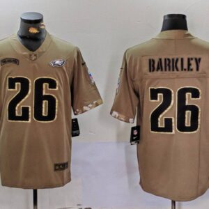 Philadelphia Eagles #26 Saquon Barkley Camo Salute To Service Limited Football Stitched Jersey