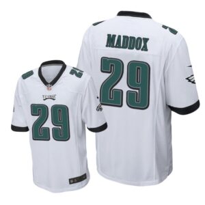 Philadelphia Eagles #29 White Men Avonte Maddox Game Jersey