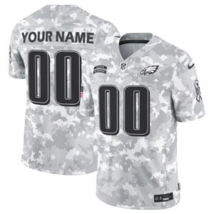 Philadelphia Eagles Active Player Custom 2024 F.U.S.E Arctic Camo Salute to Service Limited Football Stitched Jersey