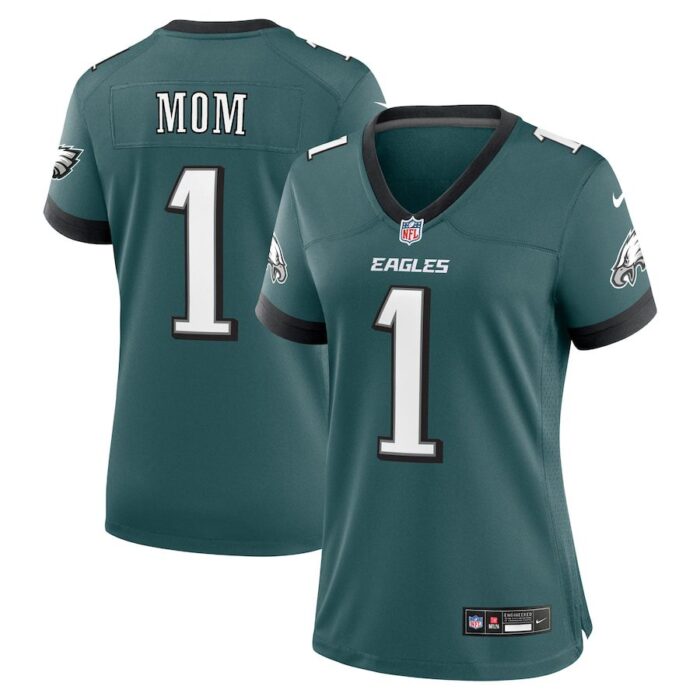 Philadelphia Eagles Women's #1 Mom Game Jersey - Midnight Green