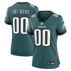 Philadelphia Eagles Women's Custom Game Jersey - Midnight Green